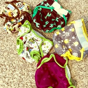 4 Best Bottoms cloth diapers and 1 Coverall